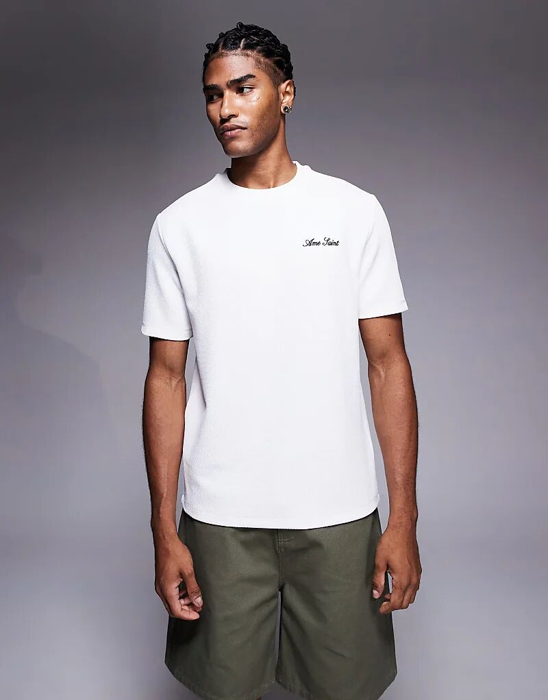 

Футболка River Island Ame Saint с вышивкой белого цвета