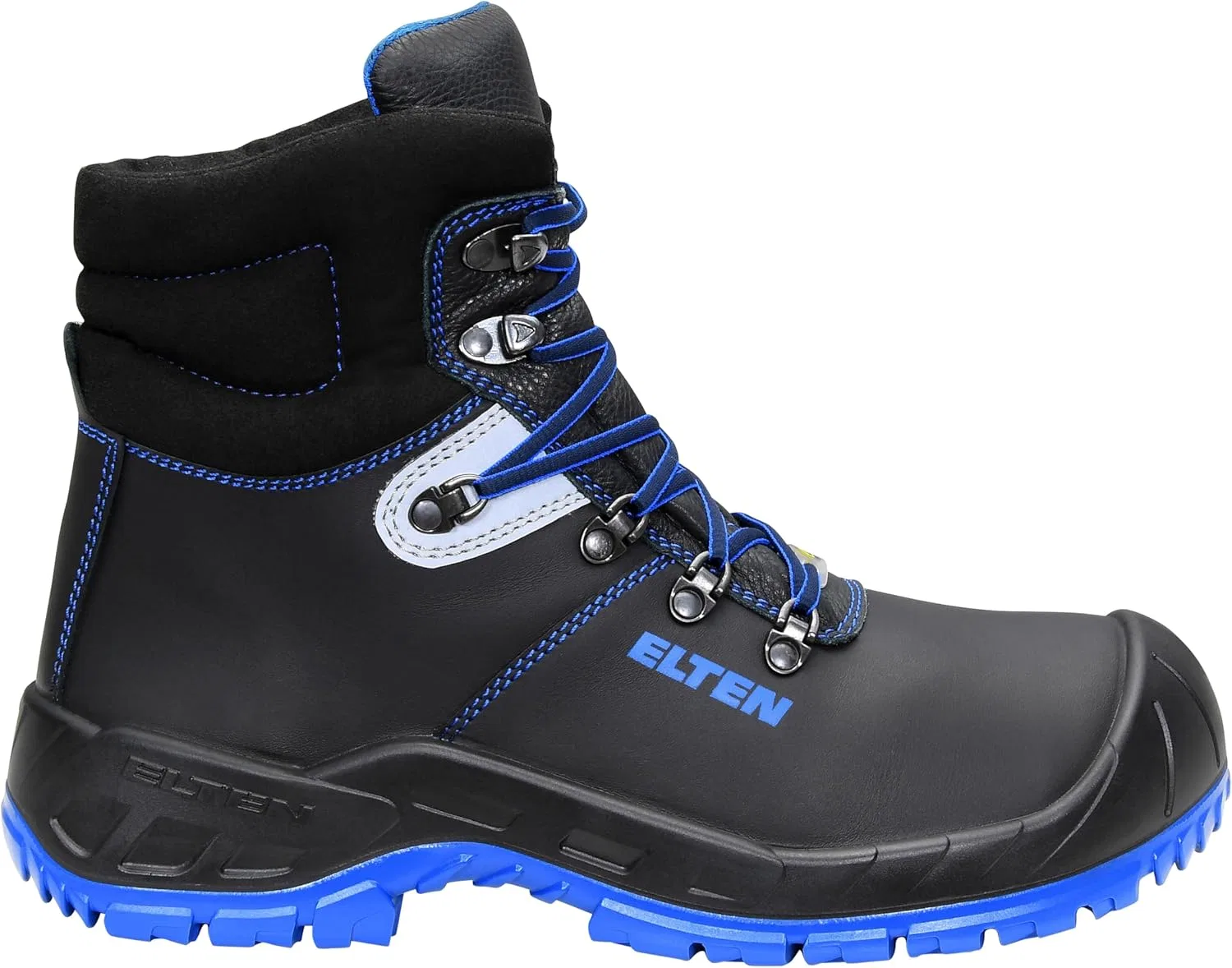 Защитная обувь ELTEN Alessio Steel XW Mid ESD S3 для мужчин и женщин, кожаный верх, стальной защитный носок, легкая и прочная, Black — фото 2