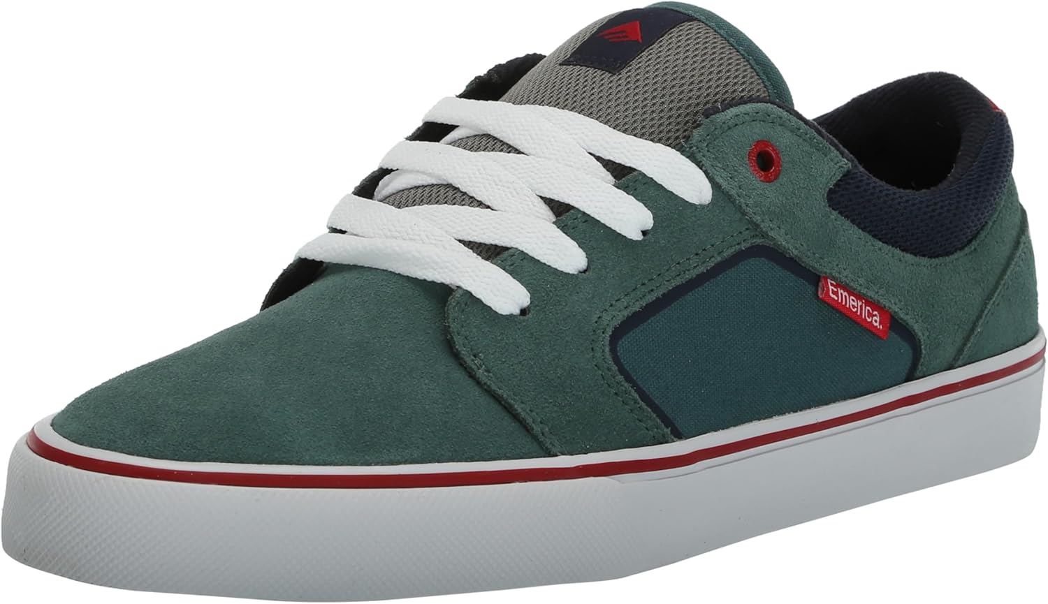 

Emerica Cadence - вулканизированное сцепление, элегантный дизайн, чистый цельный верх, амортизированная посадка, отличное ощущение доски, повседневные кроссовки 2025, синий/зеленый