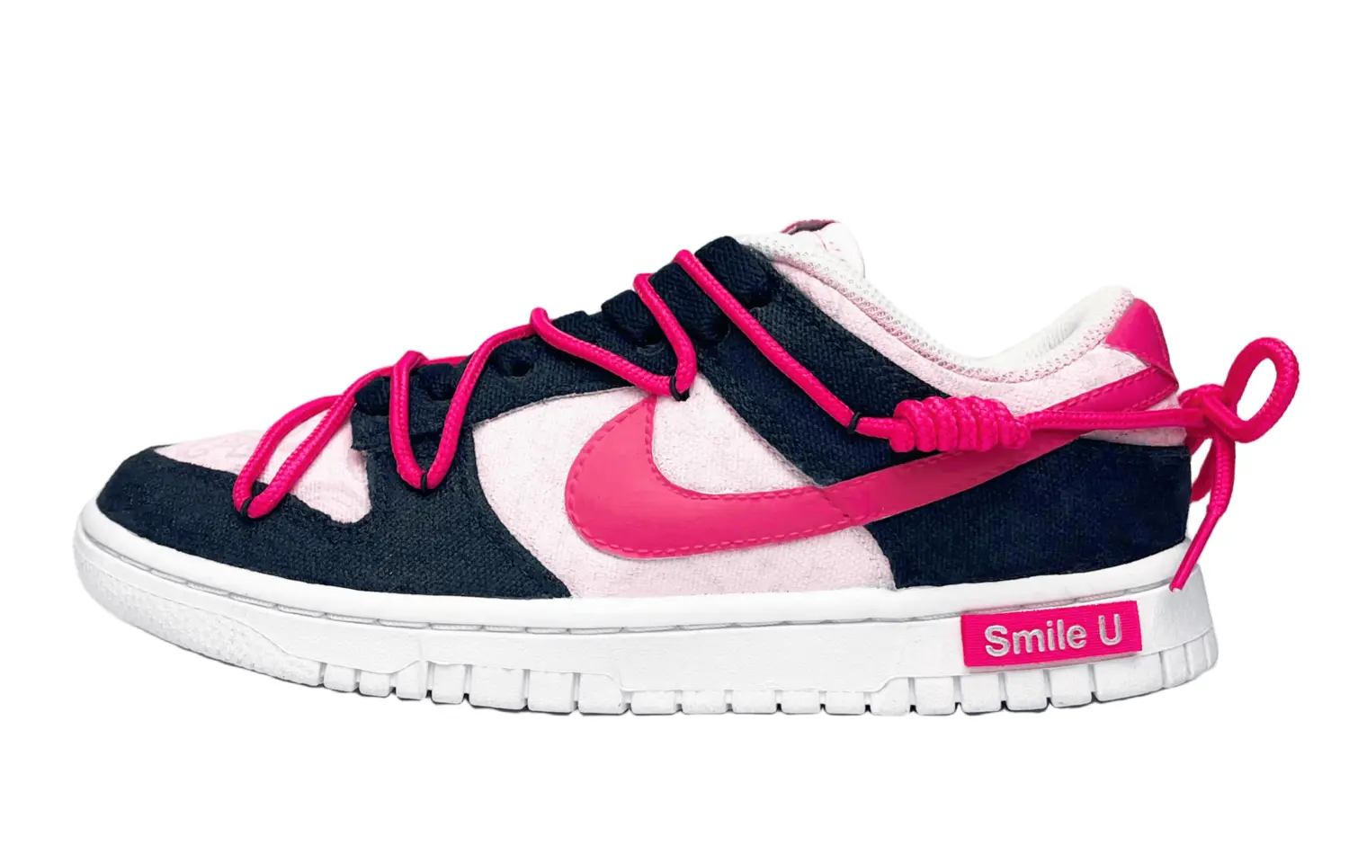 

Кроссовки Nike Dunk Skateboarding Shoes Women's Low-top White/pink/black, розовый