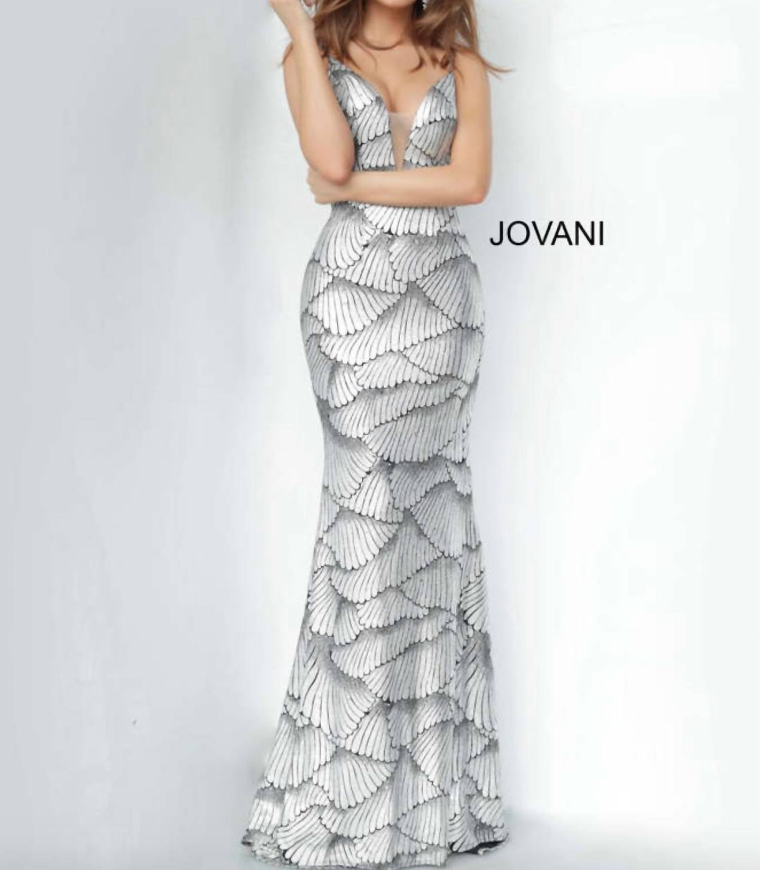 

Женское платье JOVANI, черный/серебряный
