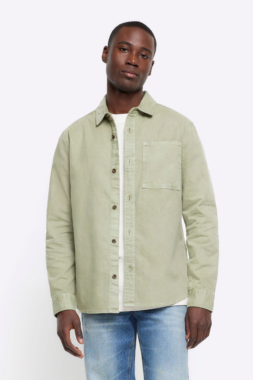 

Рубашка с длинным рукавом River Island, зеленый