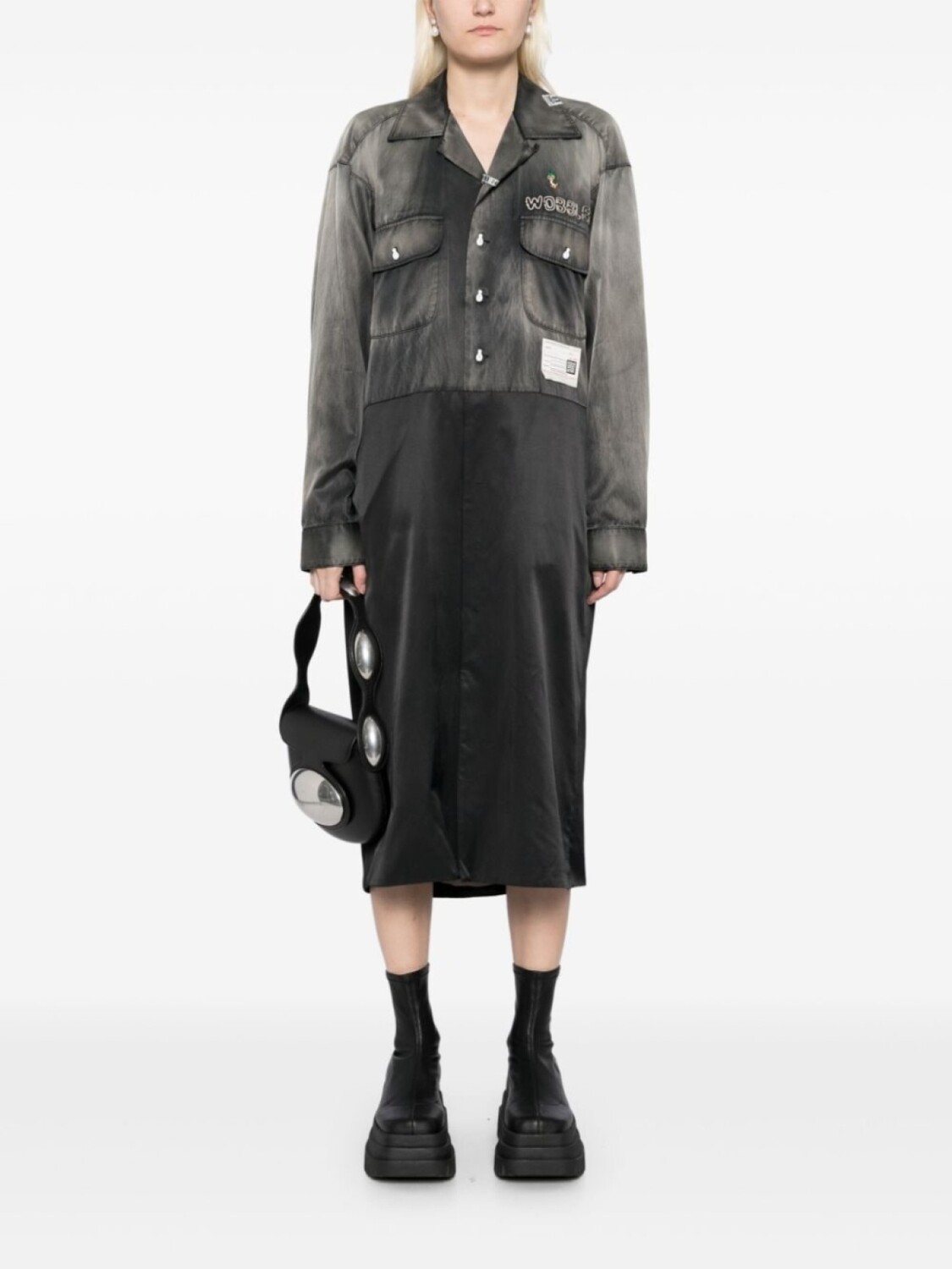 

Maison MIHARA YASUHIRO платье-рубашка, серый