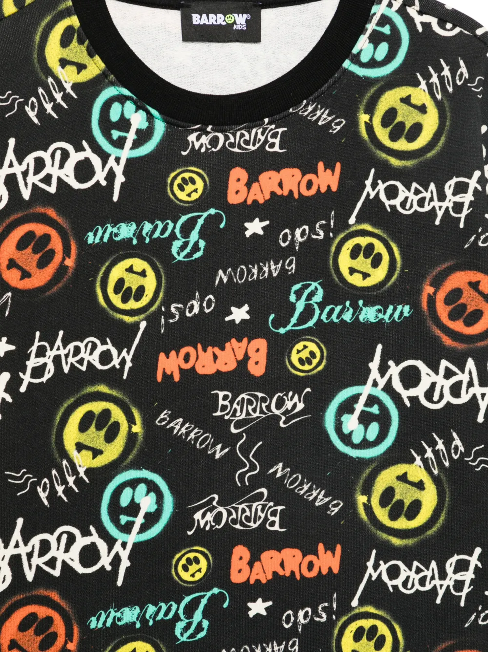 Свитшот с графичным принтом и круглым вырезом Barrow Kids, черный — фото 3