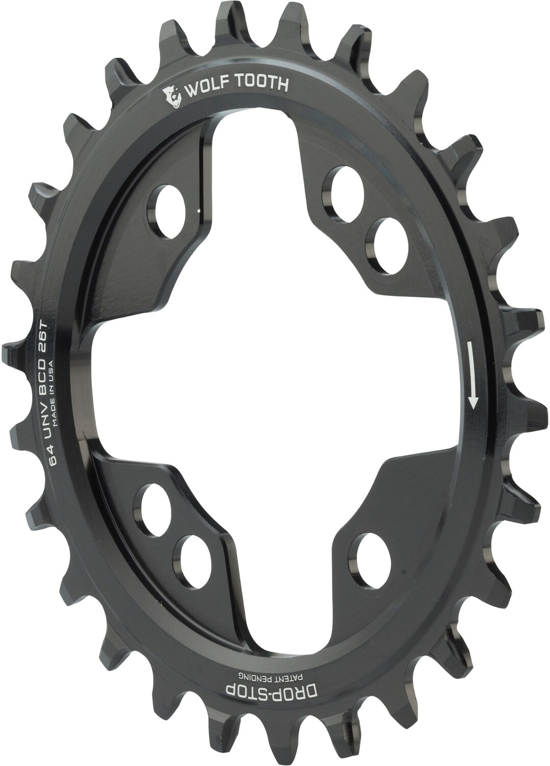 

Универсальное крепление, звездочка 64 BCD Wolf Tooth Components, черный