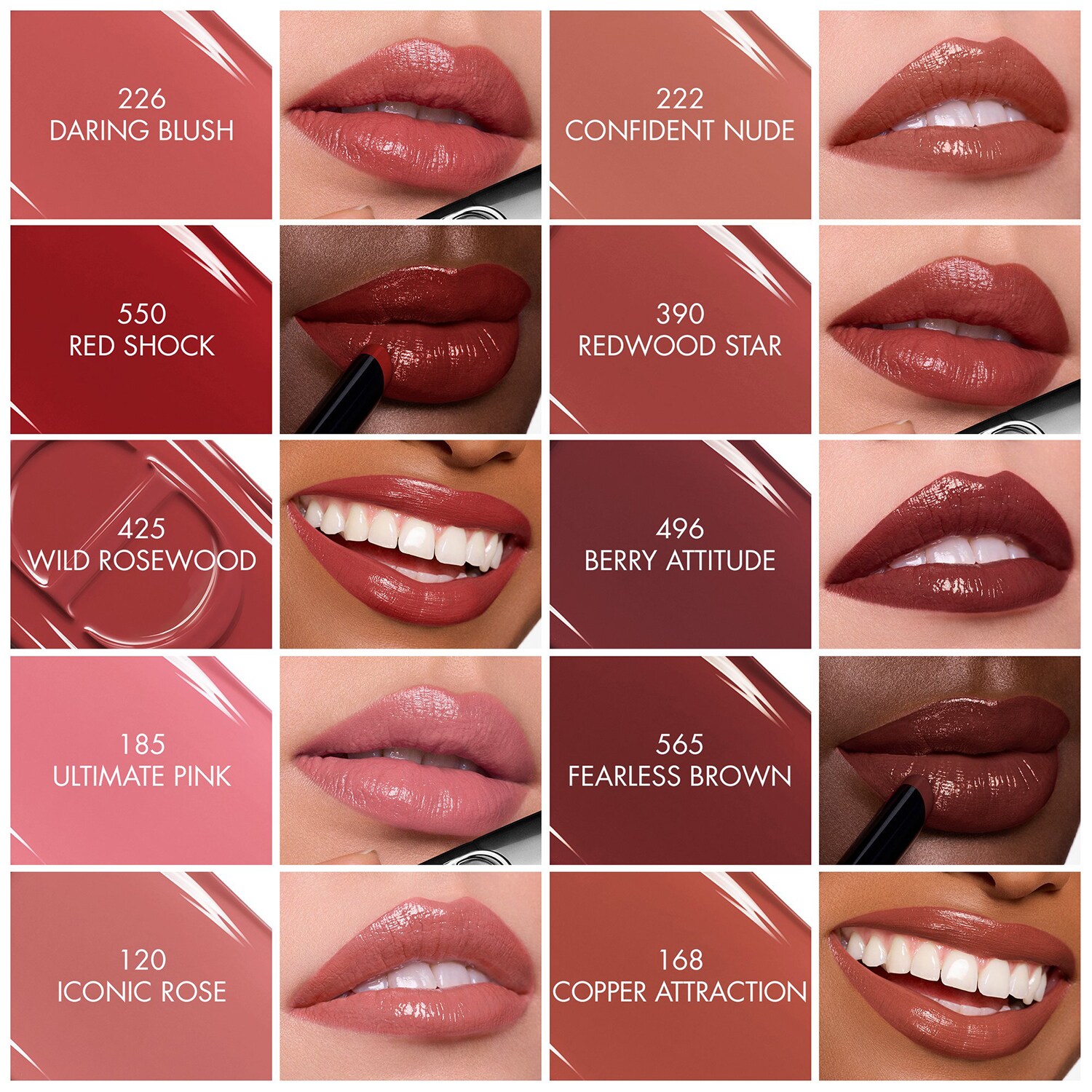 Губная помада Rouge On Stage 24 Stunden Lippenstift – Ultra-langanhaltender Lippenstift Dior, 550 Red Shock (2,20 g) — фото 4