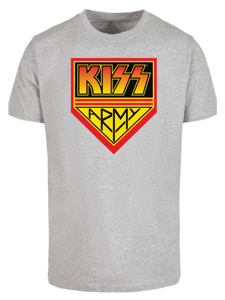 

Футболка F4NT4STIC T-Shirt Kiss Army Logo, пятнистый серый