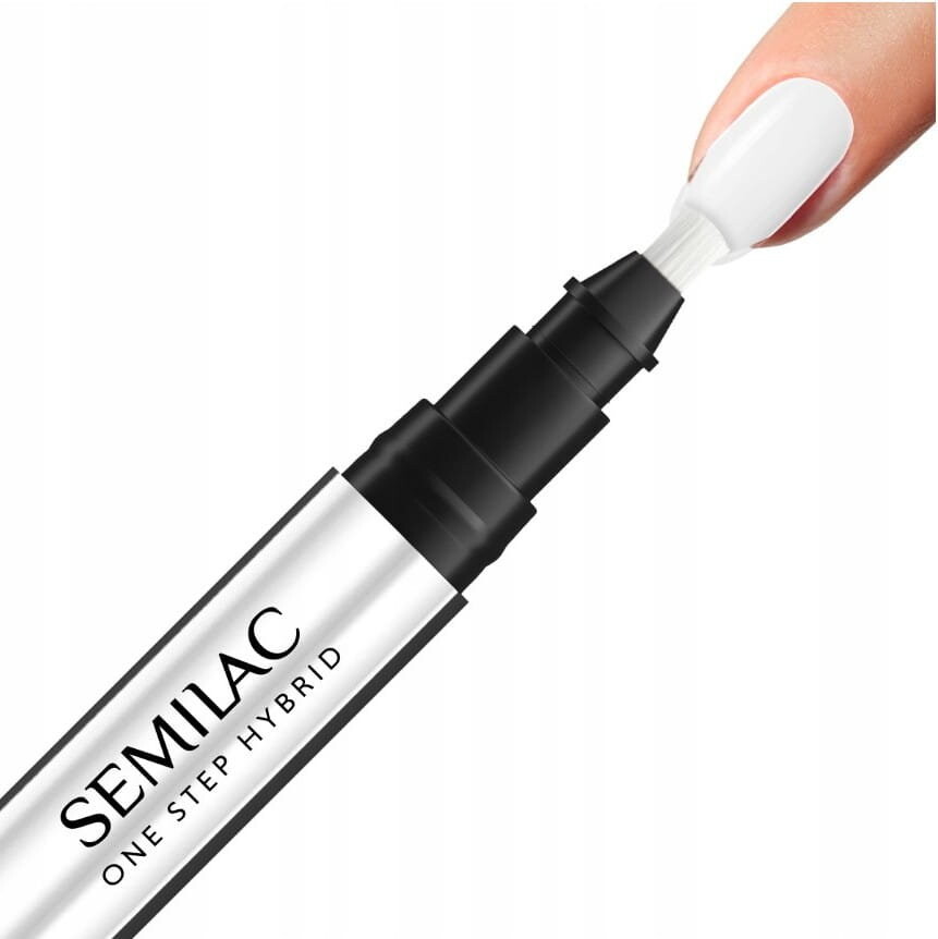 

Semilac, One Step Hybrid, гибридный лак, маркер S110 The White, 3 мл