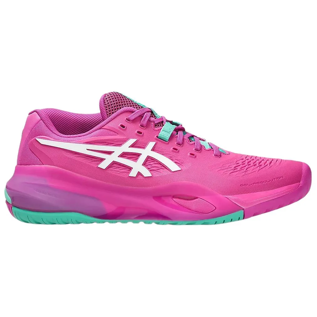 ASICS Кроссовки для тенниса мужские GEL RESOLUTION Low top ярко-розовые белые — фото 3