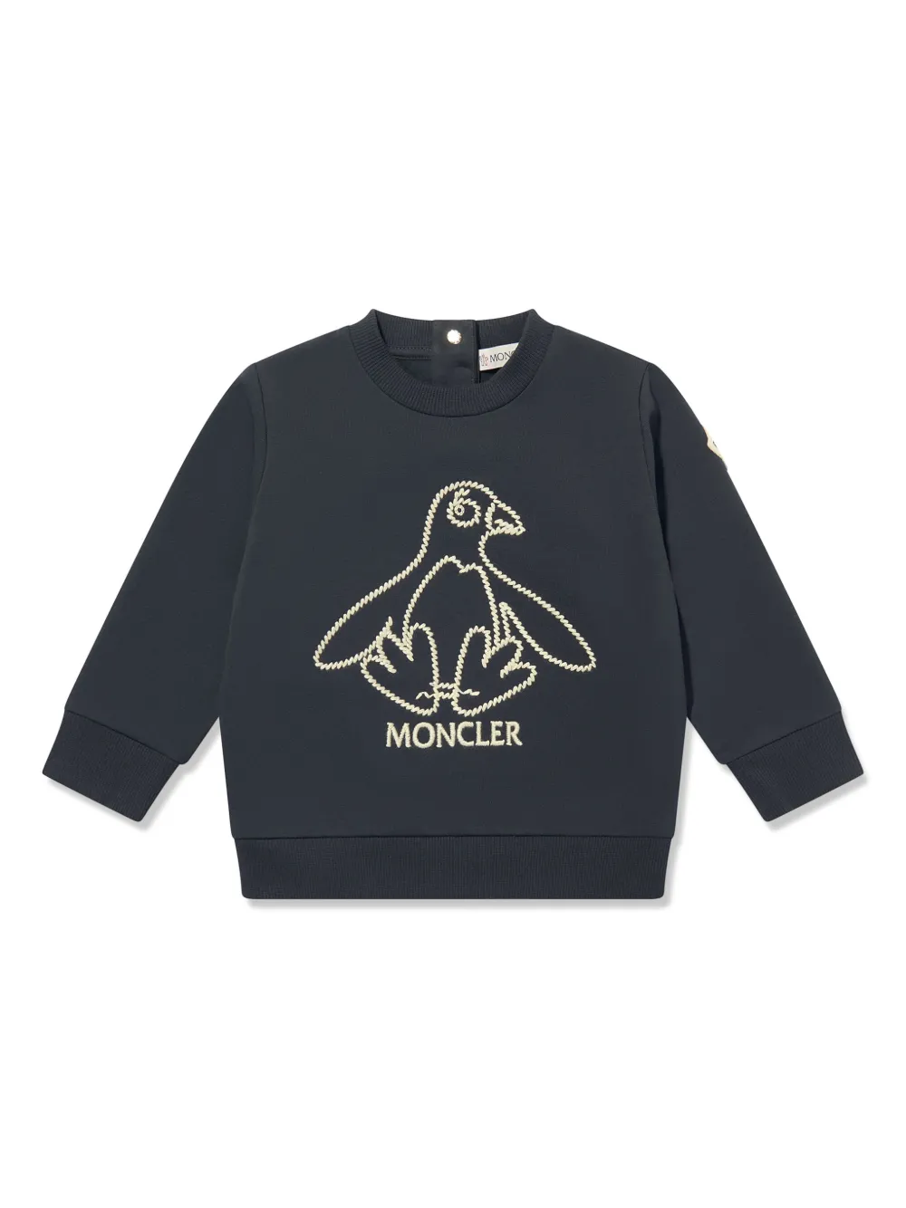 

Толстовка с вышитым логотипом Moncler Enfant, синий