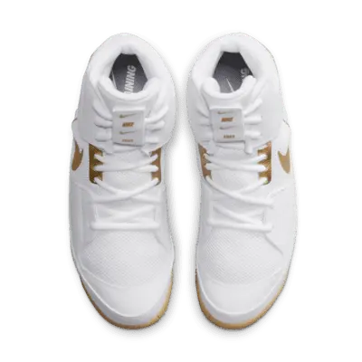 Кроссовки Nike Fury Wrestling Shoes, цвет White/Cool Grey/Metallic Gold — фото 4