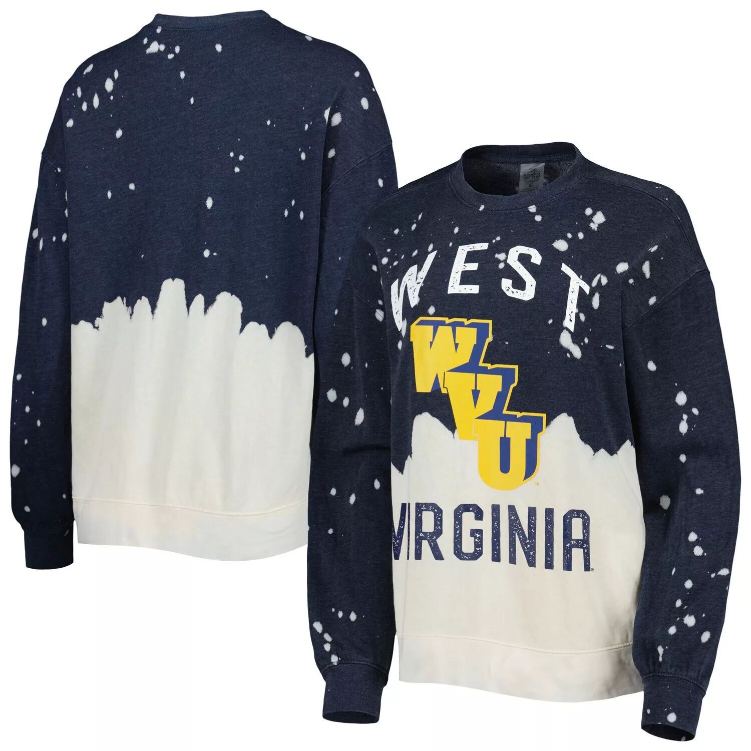 

Женский темно-синий пуловер с выцветшим рисунком Gameday Couture West Virginia Mountaineers Twice As Nice