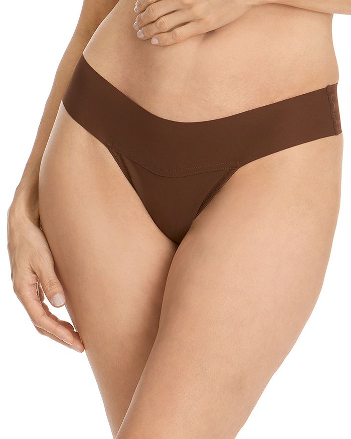 

Стринги BreatheSoft Natural Rise Hanky Panky, коричневый