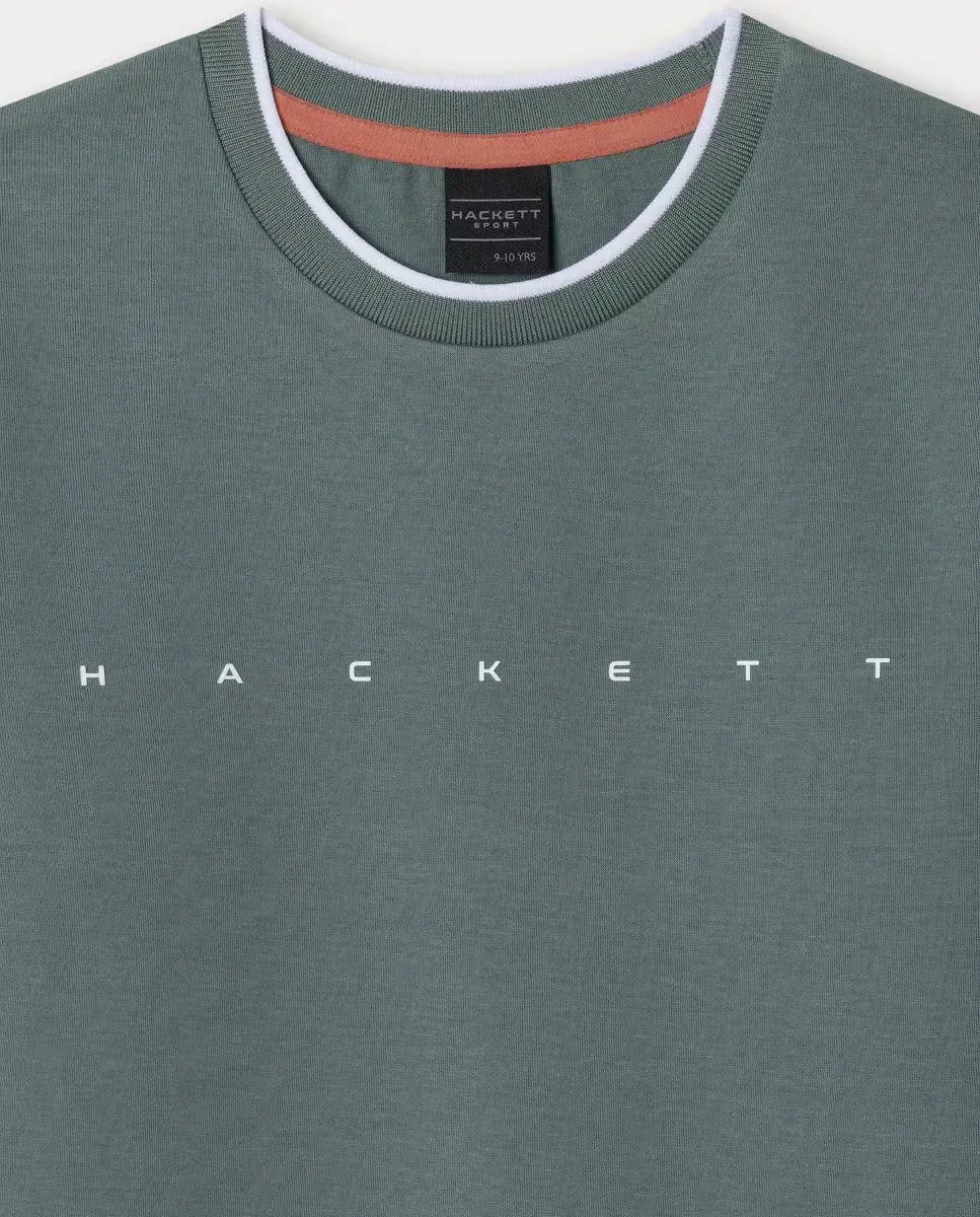 Детский свитшот с круглым воротником Hackett Sport Essential, хаки — фото 3