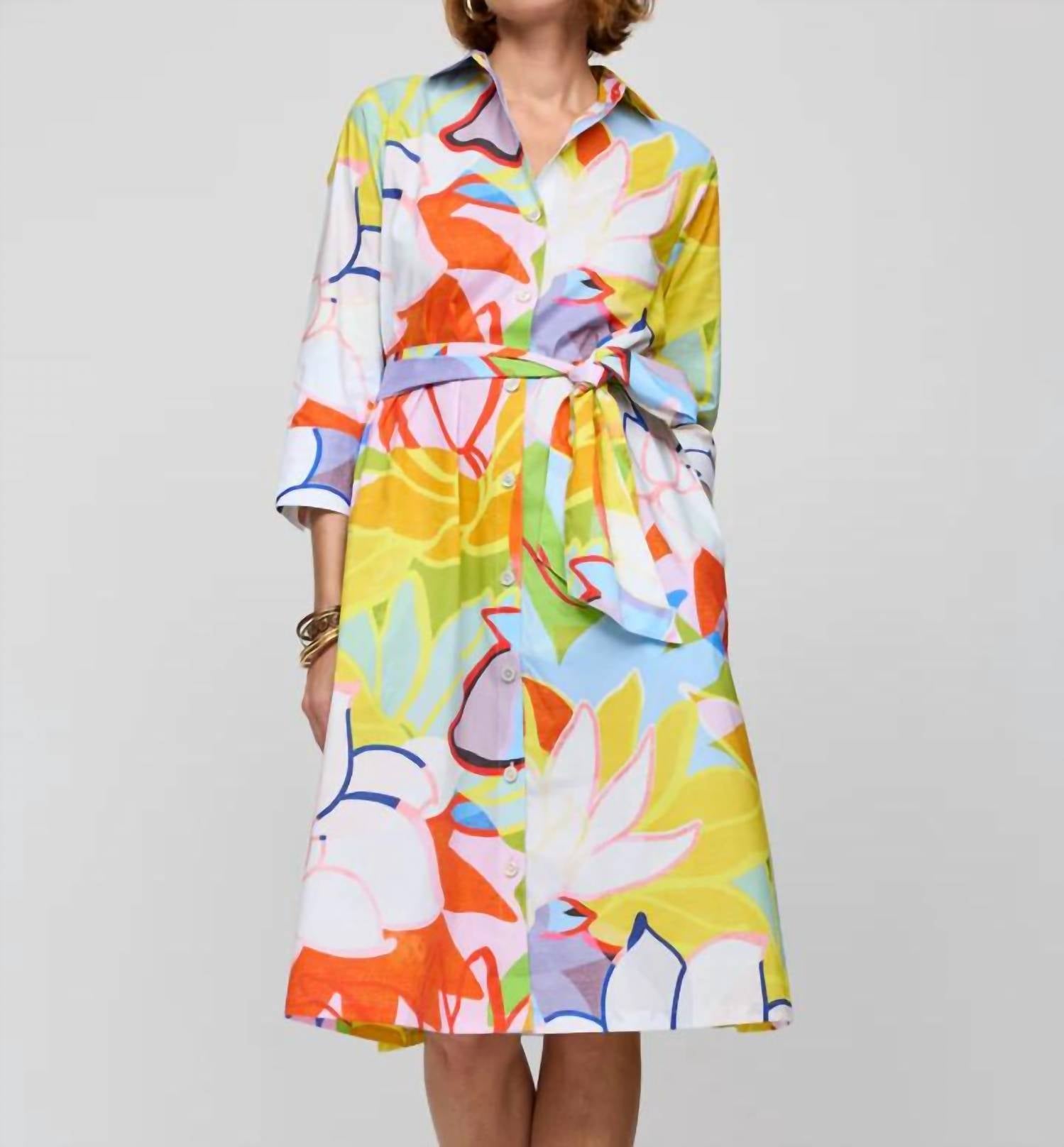 

Tamron 3/4 Sleeve Dress в мультицвете Hinson Wu