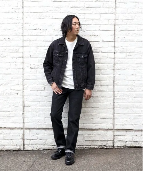 【Levi's】Брюки из денима 501 Selvedge Original Straight (Застежка на пуговицы / Средняя посадка / Состаренные) — фото 4