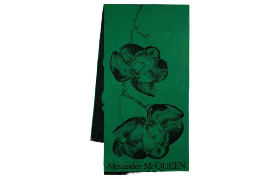 

Alexander McQueen Вязаный шарф женский, Green