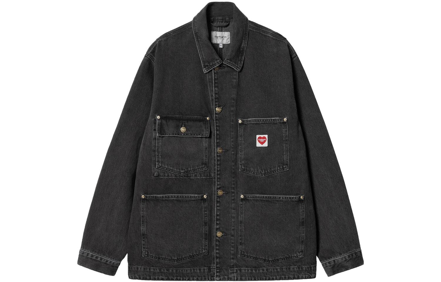 

Carhartt WIP Куртка мужская черная состаренная, Black (Stone Washed)