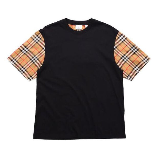 

Футболка (WMNS) Burberry Vintage Check oversized in Black, черный