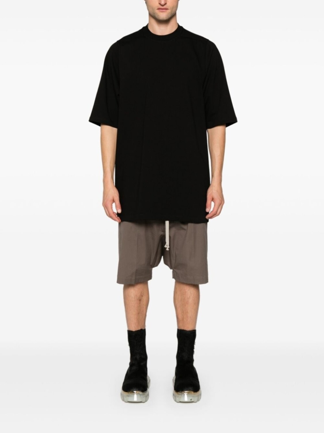 Rick Owens футболка Jumbo из органического хлопка, черный — фото 2