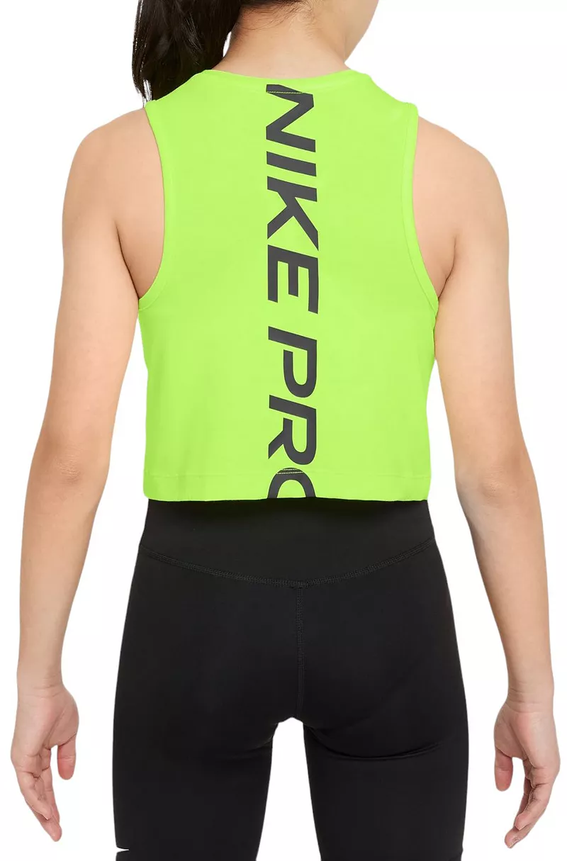 

Майка для тренинга Nike Pro Dri-FIT для девочек, цвет Volt