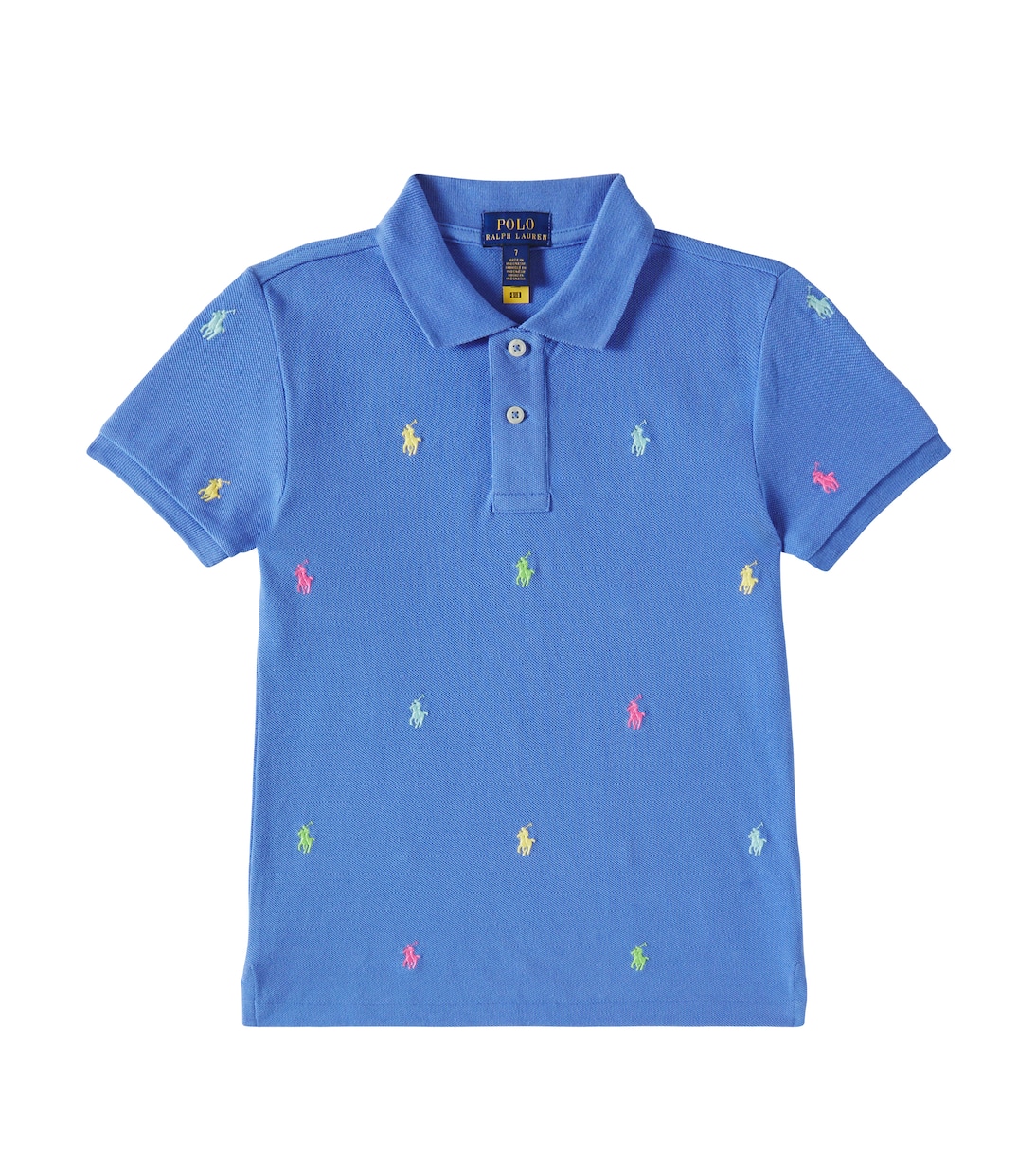 

Рубашка-поло из хлопкового пике Polo Ralph Lauren Kids, Scottsdale Blue