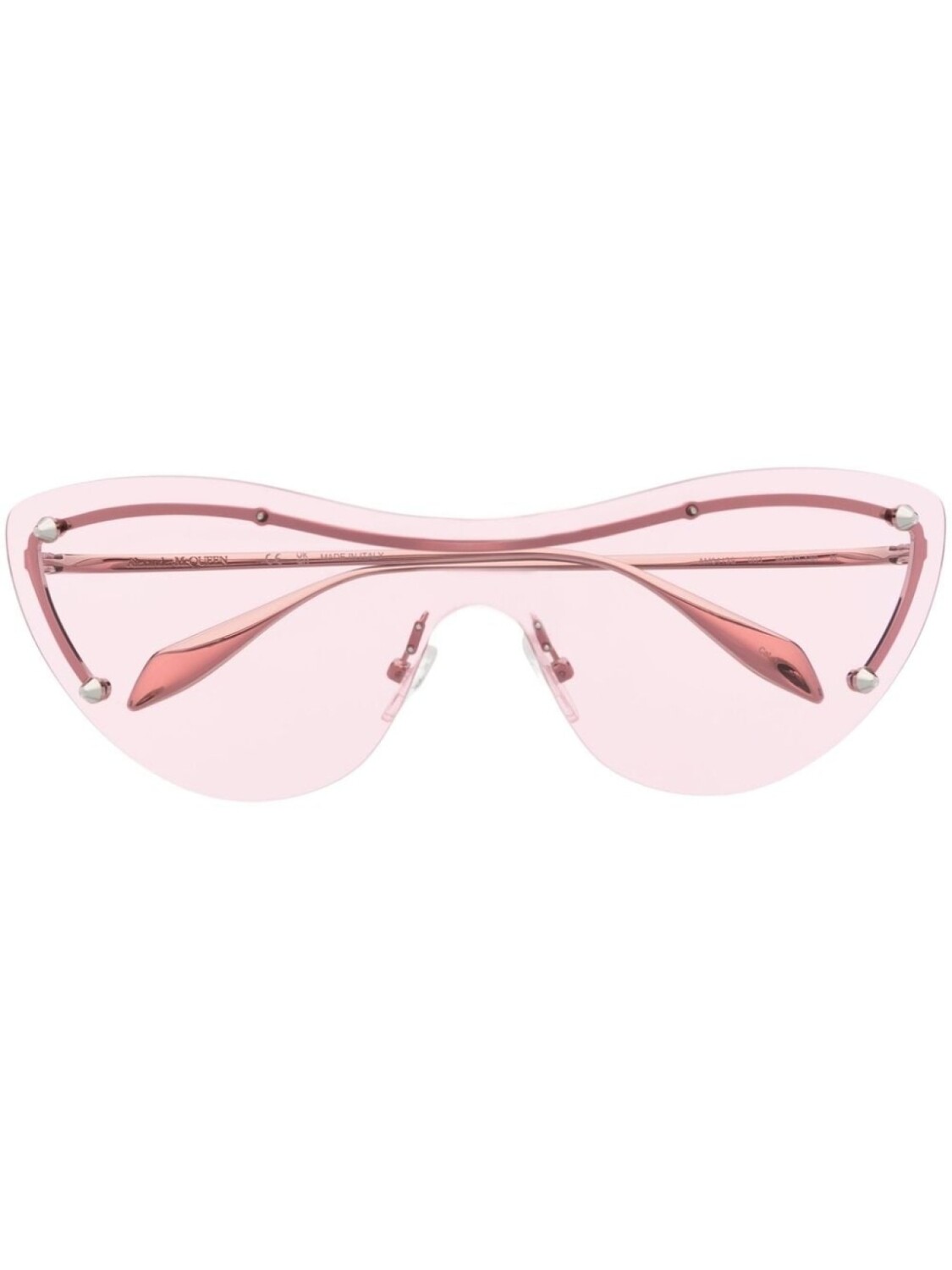 

Alexander McQueen Eyewear солнцезащитные очки с заклепками-шипами, серебристый
