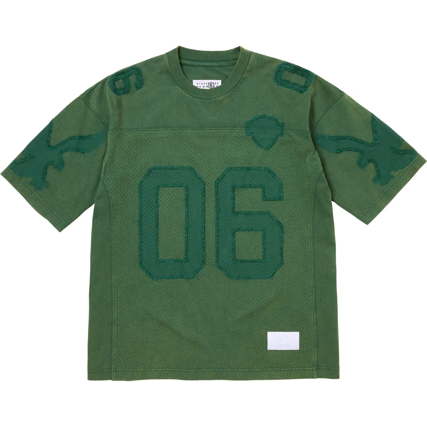 Футболка MM6 Maison Margiela SS26 WEEK4 Cotton Football Jersey T Shirt Unisex Supreme, Green/Green