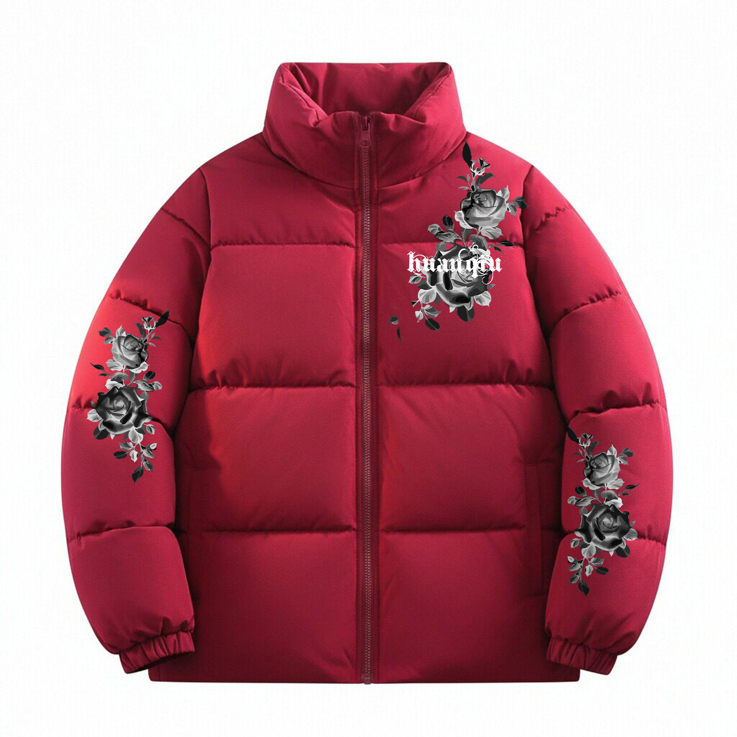 

Пуховик Unisex Stand Collar утепленный стеганый HUANQIU, maroon