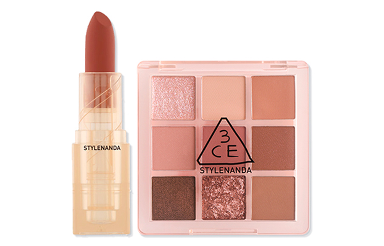 

Прозрачная коллекция наборов для макияжа легко растушевывающаяся бархатная матовая помада+палитра теней 3CE