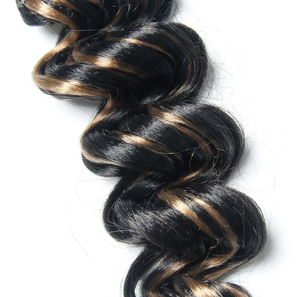 Наращивание волос Ocean Wave Crochet Hair, 7 упаковок, 23 см, смешанный коричневый Generic, P30# — фото 4
