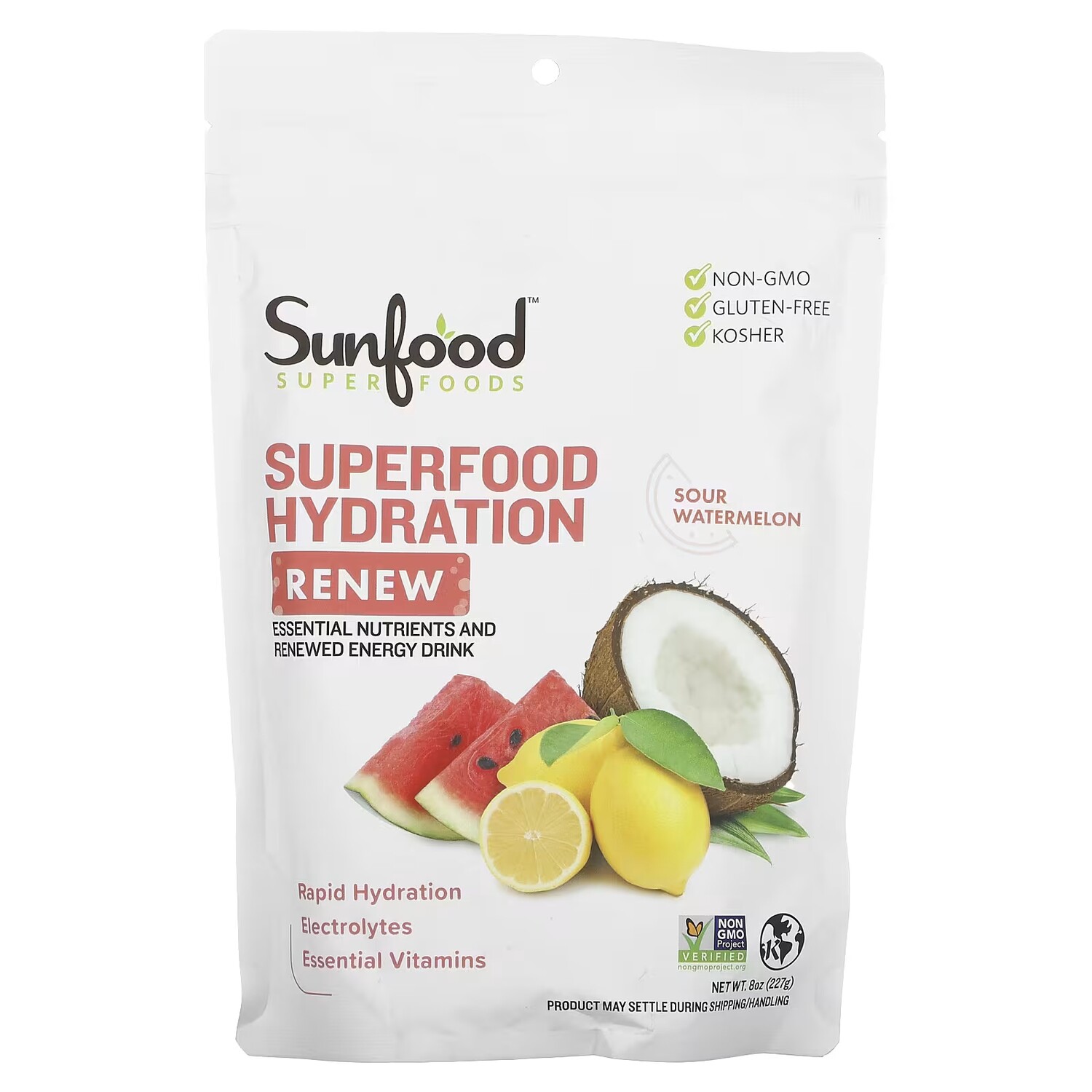 

Суперфуды Sunfood Superfood Hydration Renew кислый арбуз, 227 г