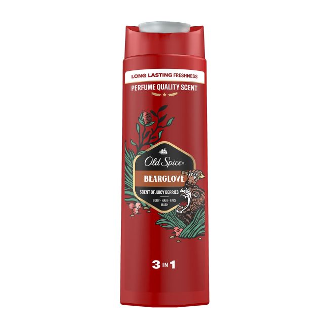 Bearglove 2 в 1 гель для душа - шампунь для волос Old Spice, 400 мл — фото 2