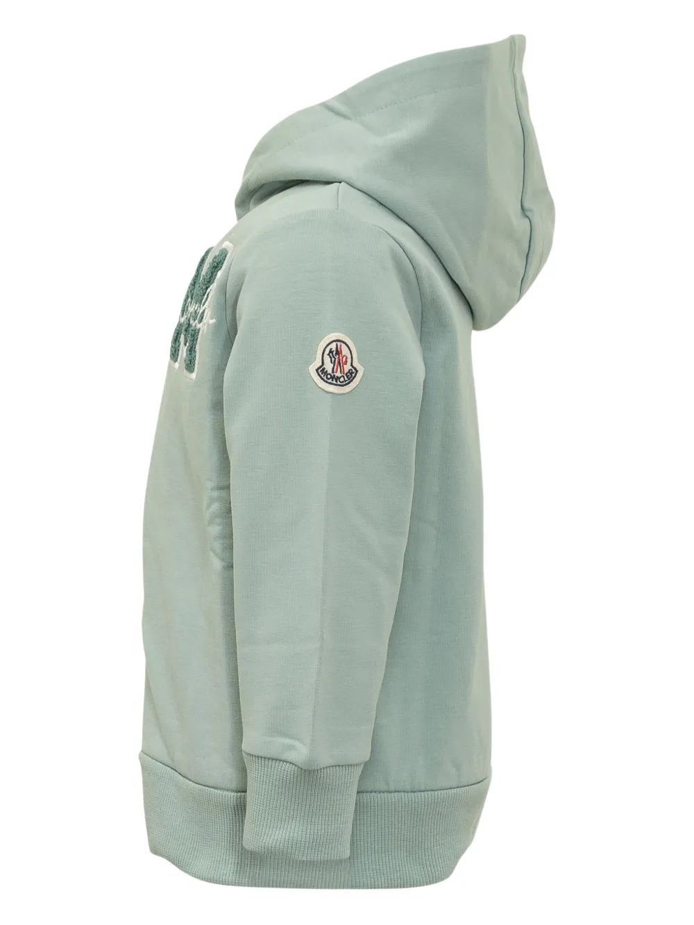 Спортивный костюм с вышитым логотипом Moncler Enfant, зеленый — фото 3