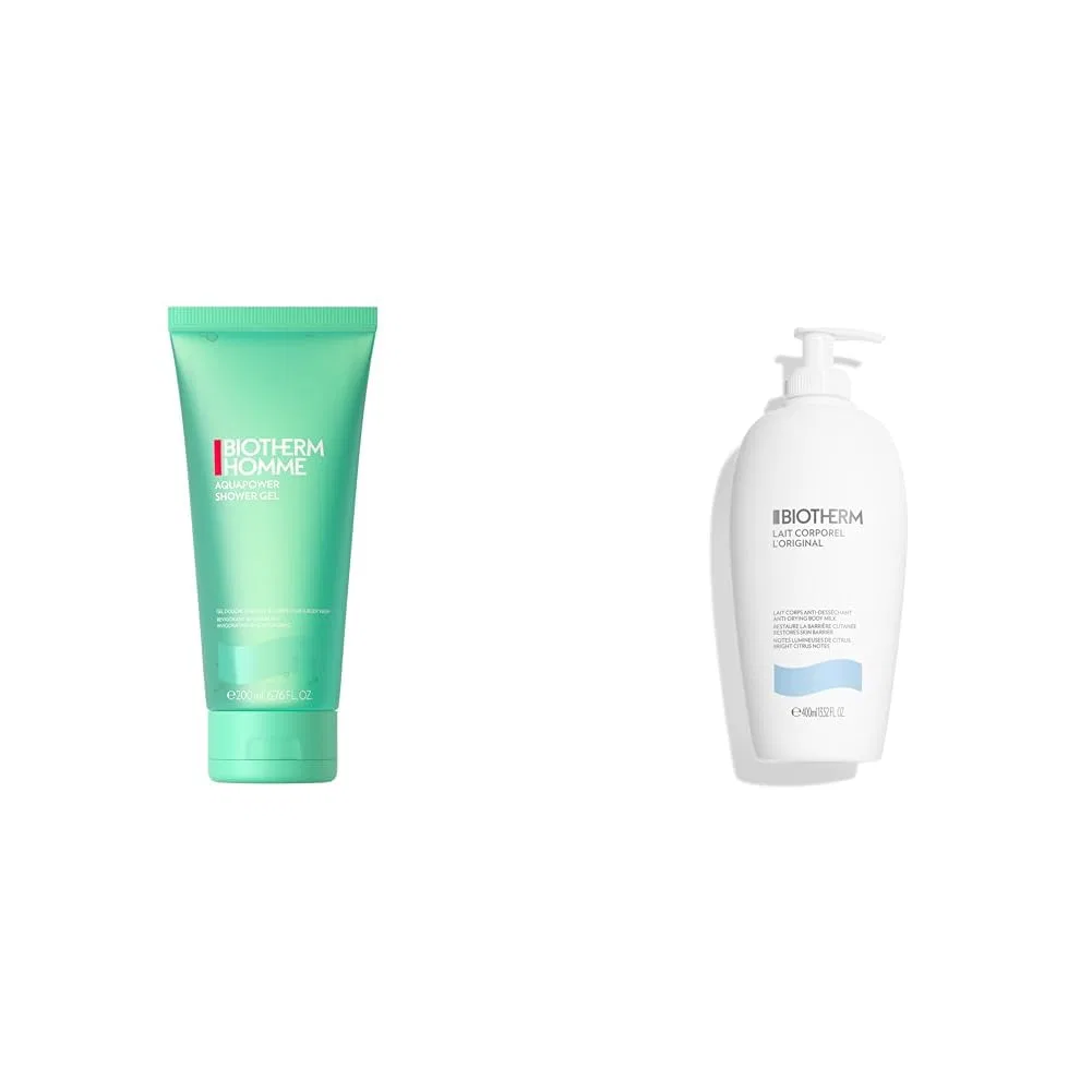 Гель для душа Aquapower 200 мл и молочко для тела Lait Corporel 400 мл Biotherm