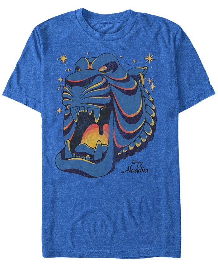 

Мужская футболка с коротким рукавом Disney Aladdin Neon Cave Outline Fifth Sun, синий