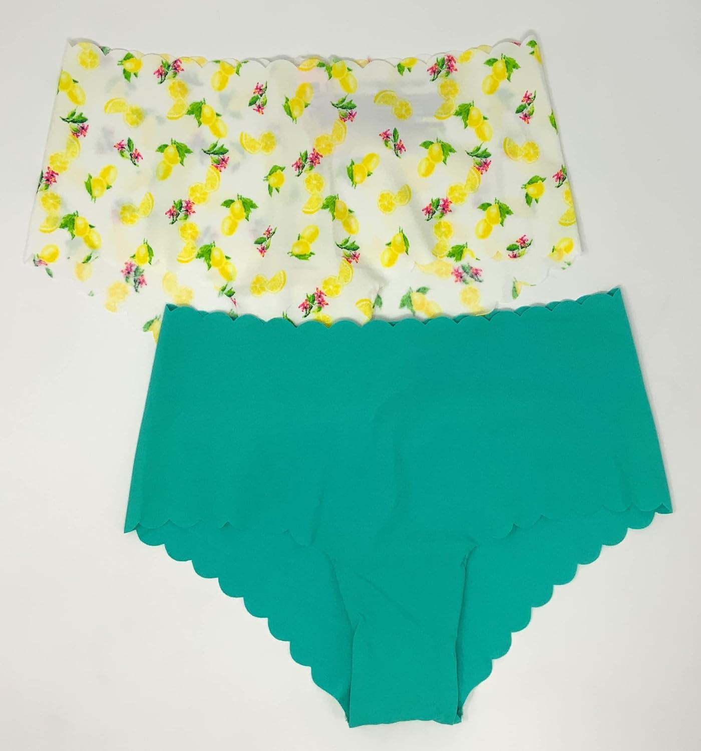 Трусики-слипы Victoria's Secret No-Show Cheeky, комплект из 2 шт., White/Lemons/Green — фото 2
