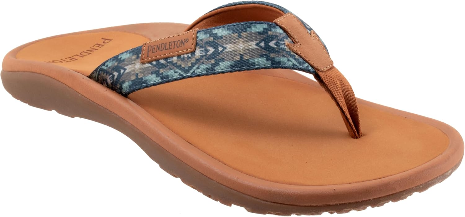 

Мужские вьетнамки Pendleton с узором Carico, темно-синий