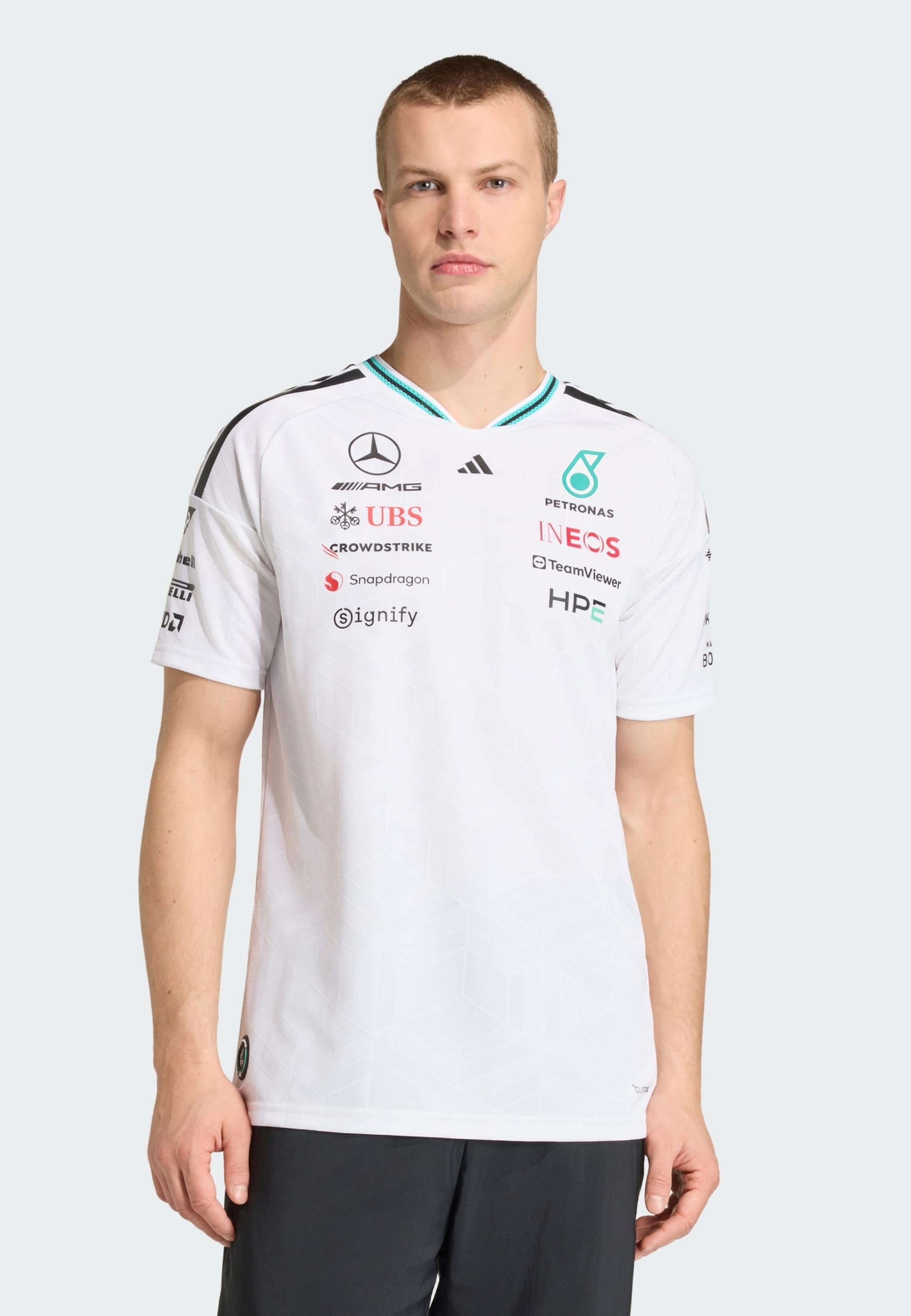 Adidas Performance Футболка для тренировок 'Mercedes - Amg Petronas Formula 1 Team Driver' в белом цвете — фото 2