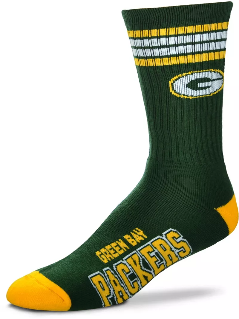 

Носки Deuce с четырьмя полосками для босых ног Green Bay Packers For Bare Feet