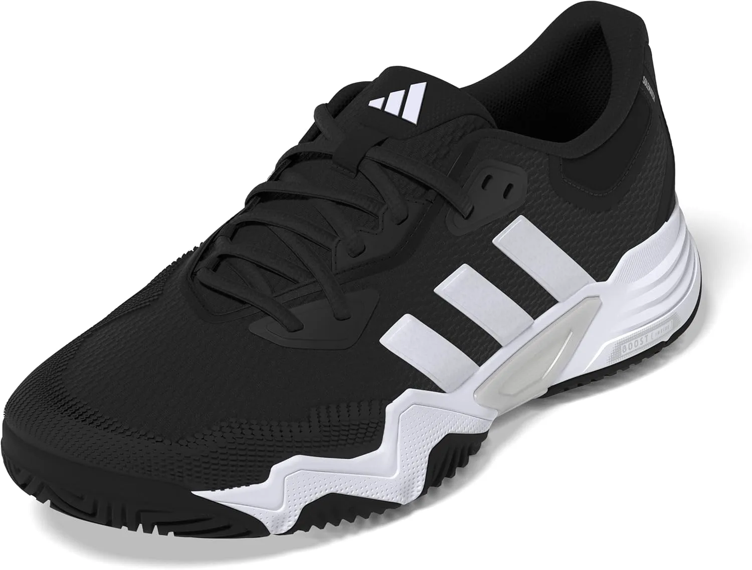 Мужские теннисные кроссовки Adidas Solematch Control 2, черный/белый/металлик — фото 2