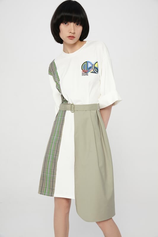 

Платье с панельным дизайном Lily Apparel, белый