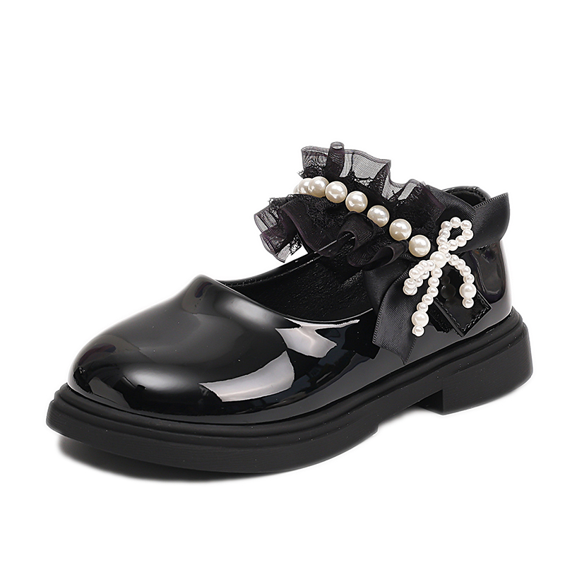 

Нескользящие детские кожаные туфли для детей SAINT WATERS, черный