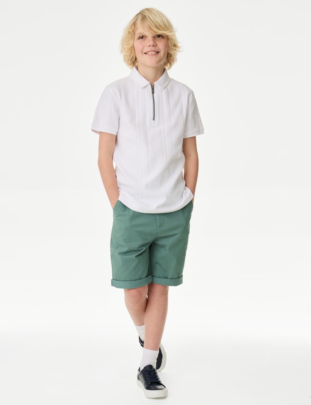 

Шорты чинос из хлопка с высоким содержанием хлопка Marks & Spencer, зеленый