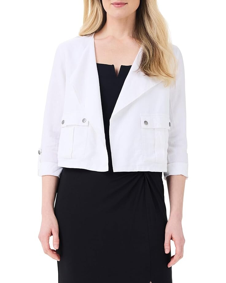 

Куртка NIC+ZOE Rumba Linen Moto Jacket, цвет Paper White