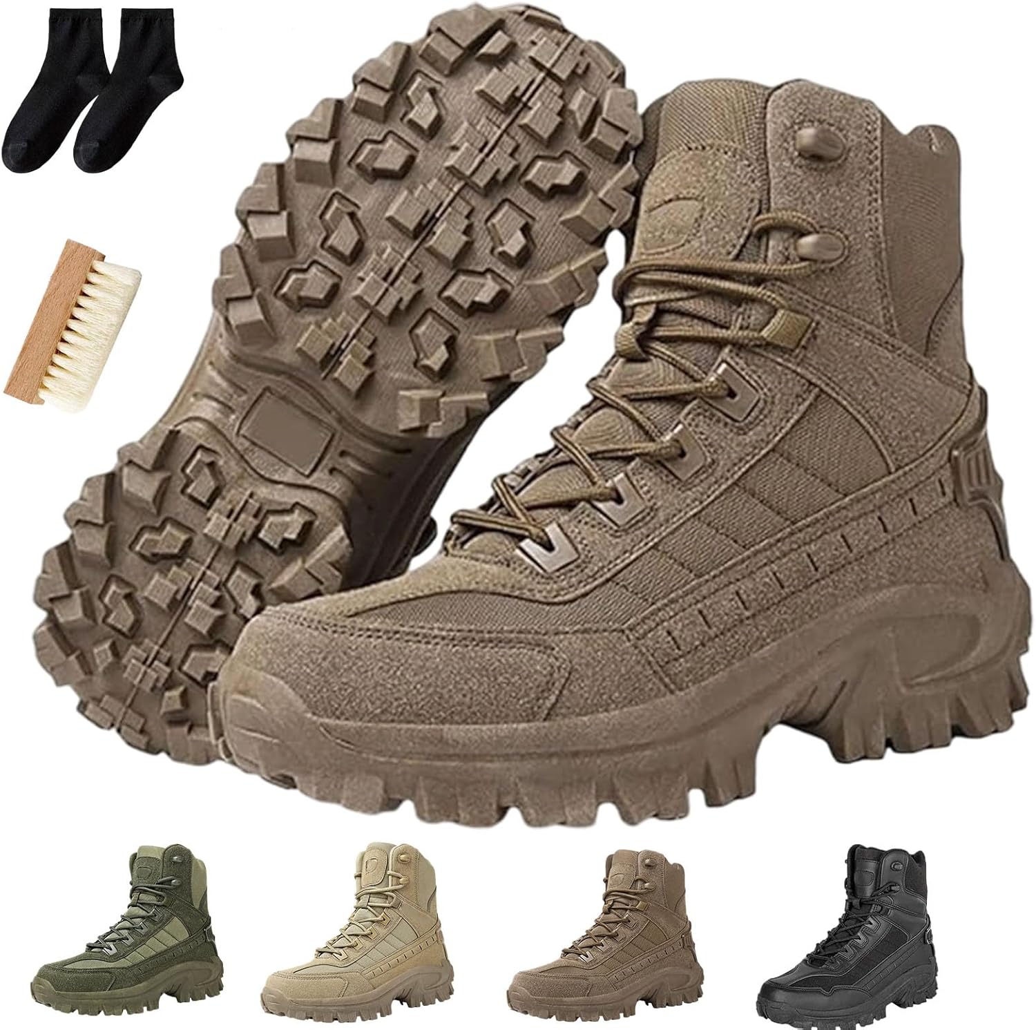 

Ортопедические ботинки Gugliet Mens с поддержкой стопы, против проколов, водонепроницаемые, против растяжений, походные, против скольжения, стойкие к проколам, Sand