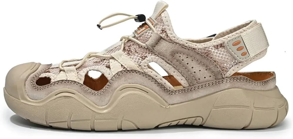 

Мужские спортивные сандалии для улицы и походов, с закрытым носком, водонепроницаемые, повседневные, легкие, летние, дышащие, пляжные shoes Abborora