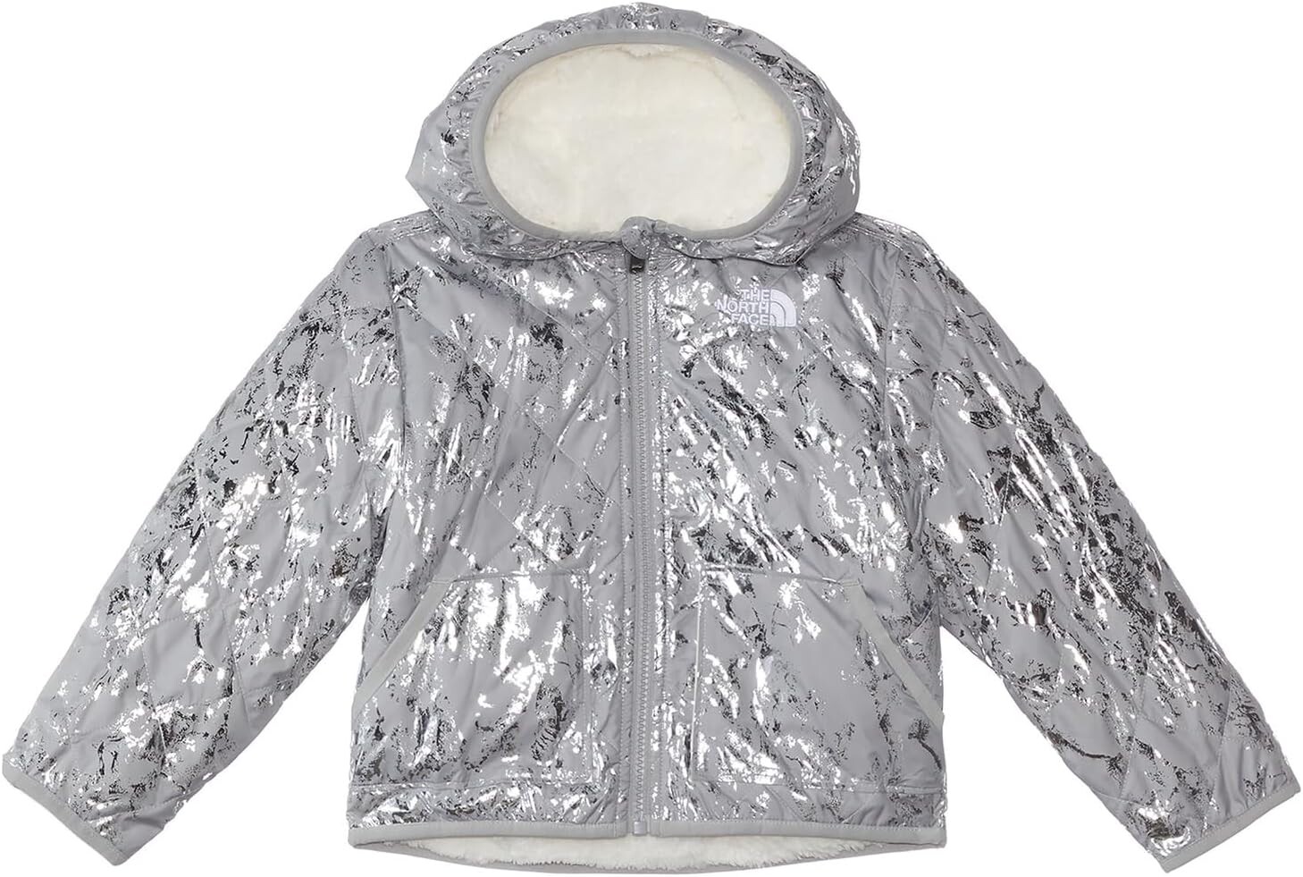 

Куртка The North Face Reversible Shady Glade Hooded Jacket, цвет Meld Grey Nature Texture Metallic Print