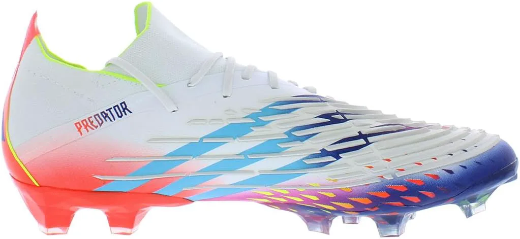 Футбольные бутсы Adidas Predator Accuracy.3 для твердого грунта, белый/желтый/синий — фото 2