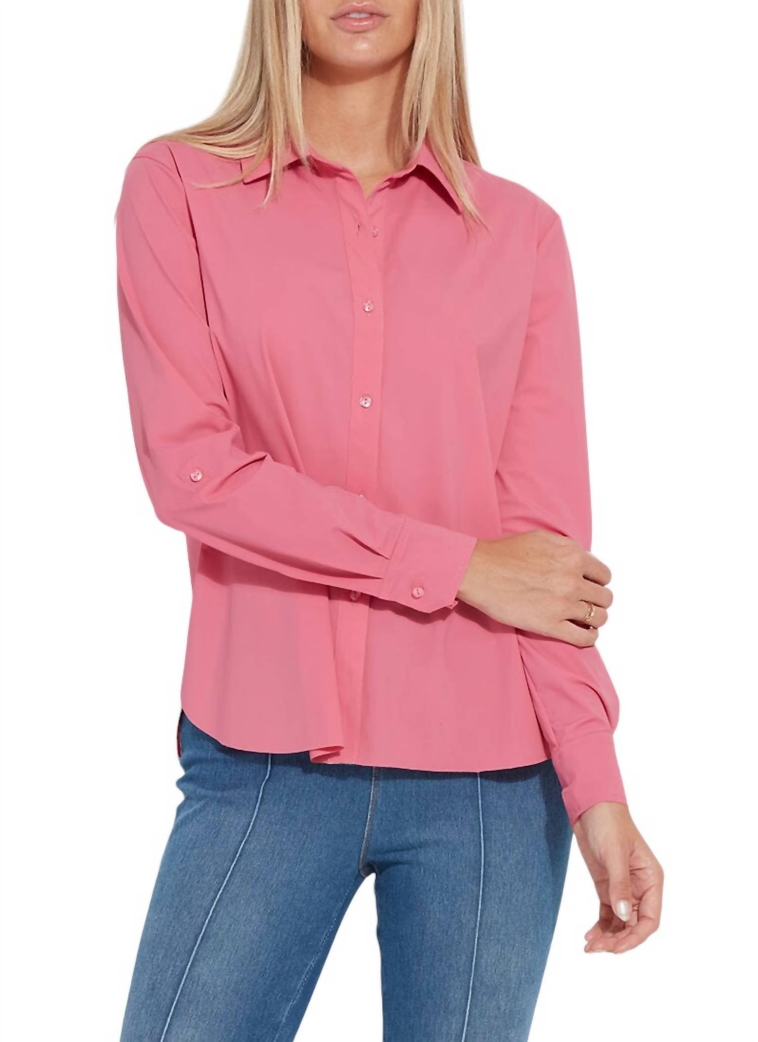 

Футболка Connie Roll Tab в цвете Coral Rose Lysse